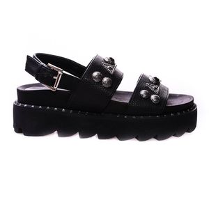 Sandalias Anca & Co Mujer Alexa Negras Con Plataforma