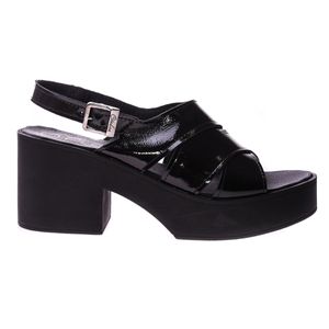 Sandalias Citadina Mujer Kairaos Negras Con Taco