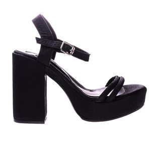 Sandalias Lorena Bs As Mujer Con Taco Negras