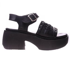 Sandalias Mujer Lorena Bs As Africa Con Plataforma Negras