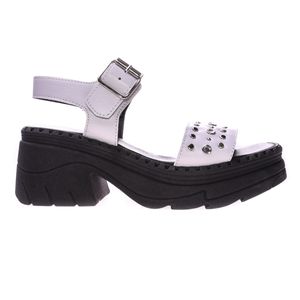 Sandalias Mujer Savage Piave Blancas Con Tachas