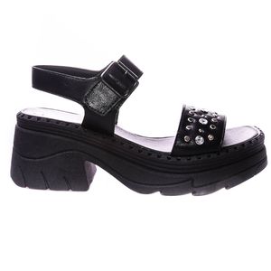 Sandalias Mujer Savage Piave Negras Con Tachas