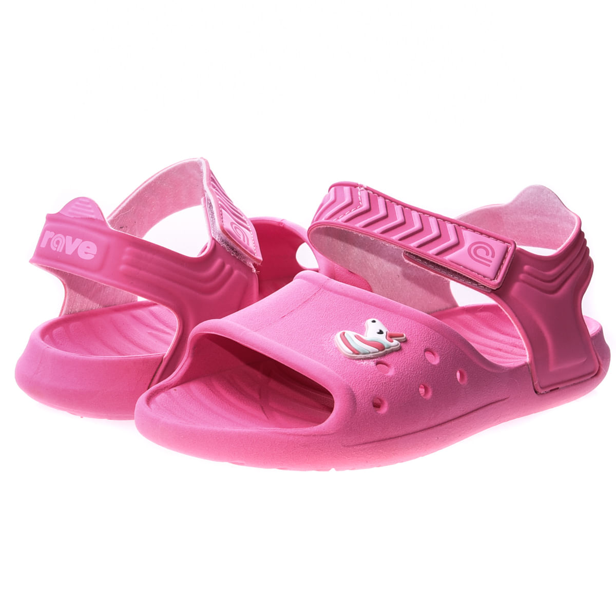 Sandalias Agua Rave Niña Con Abrojo Fucsia