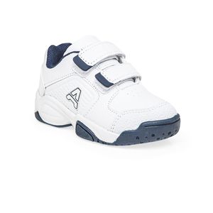 Zapatillas Addnice Niños Classic Beta Blanco Azul Con Velcro