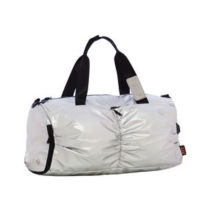 Bolso Deportivo Amayra Fit Plateado De Mujer