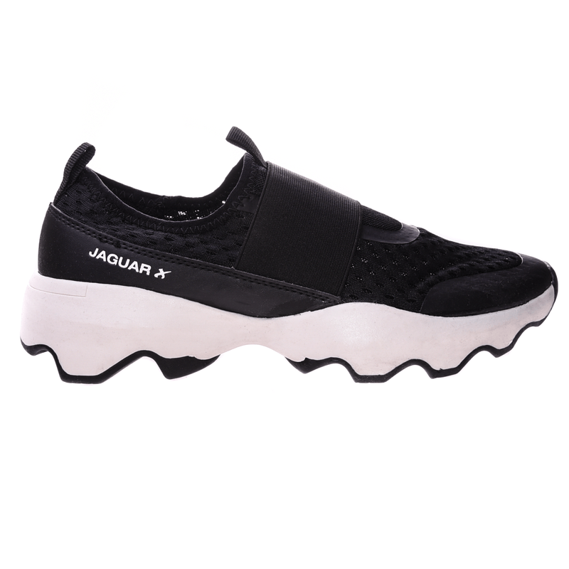 Zapatillas Jaguar Mujer Sin Cordones Negras Deportivas