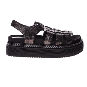 Sandalias Anca & Co Mujer Sofia Negras Con Plataforma