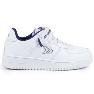 Zapatillas Atomik Niños Cambridge Blancas Con Abrojo