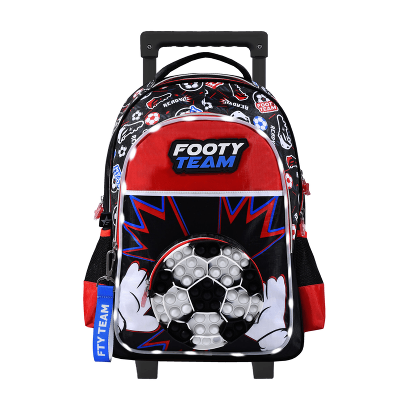 Mochila Footy Futbol Negra Niño Carro 18