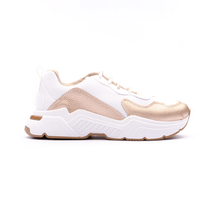 Zapatillas Popys Mujer 510 Blanco y Cobre