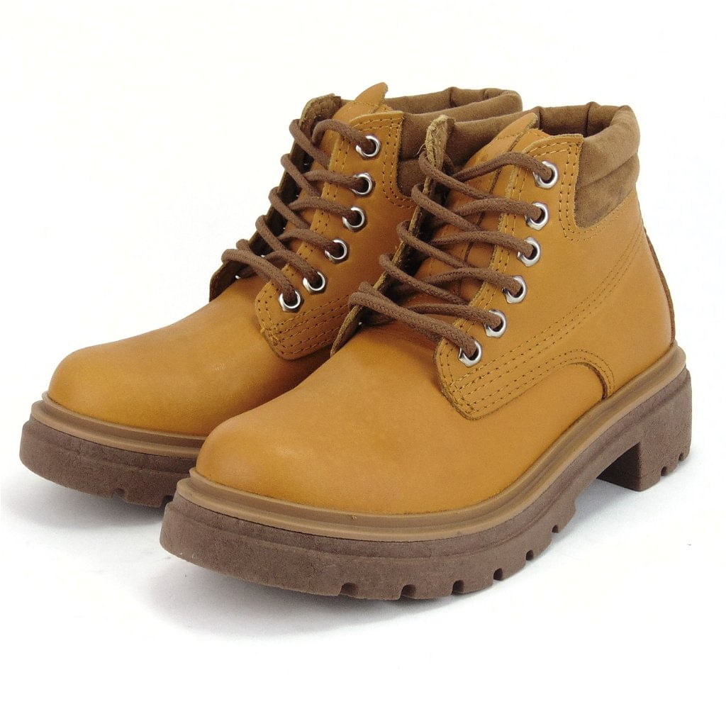 Borcegos Mujer Color Maiz Canela Borcego Bajo Bota Dama » ONCE