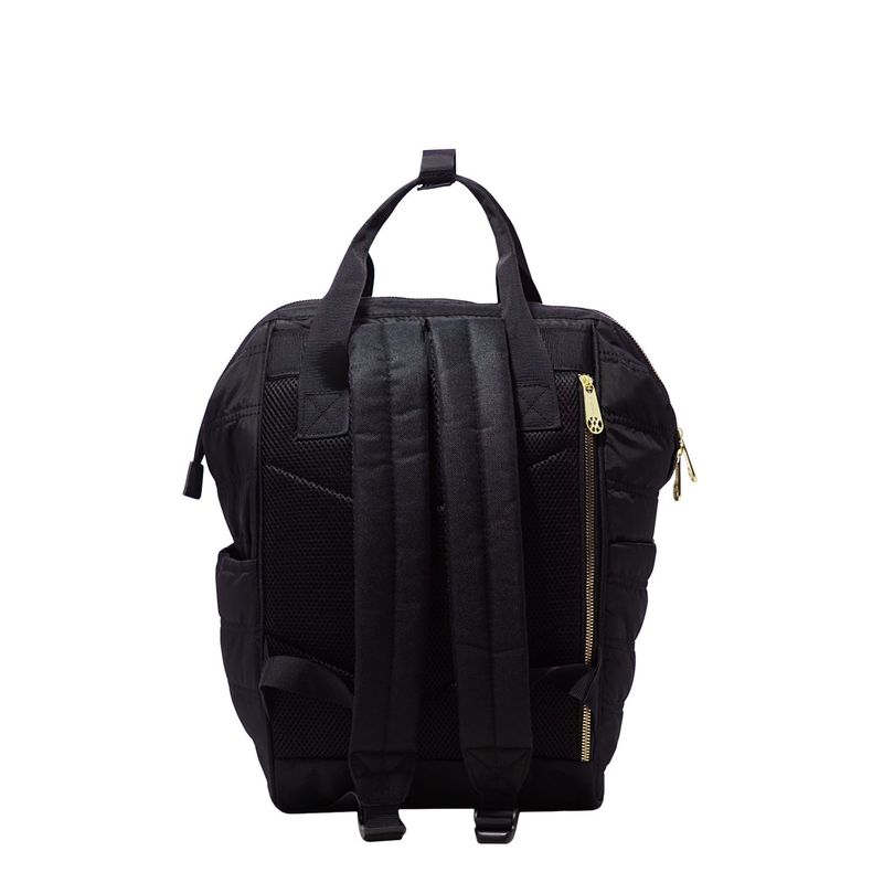 Mochila negra con cierre dorado online