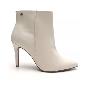 Botinetas Mujer Vizzano Taco Fino Blancas