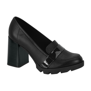 Zapatos Mujer Beira Rio Negros Con Taco Cuadrado