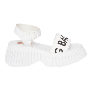 Sandalias Tres Corazones Mujer Con Plataforma Blancas