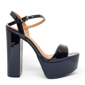 Sandalias Vizzano Mujer Charol Con Plataforma Y Taco