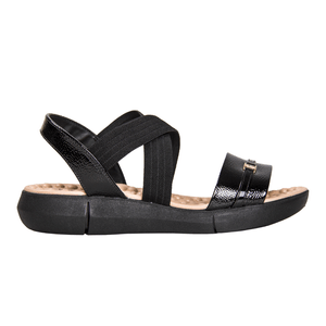 Sandalias Modare Mujer Confort Pulsera Cruzada Elastizada Negras