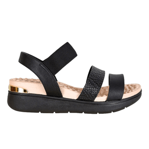 Sandalias Modare Mujer Confort Pulsera Eslatizada Negra
