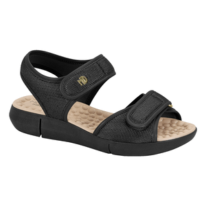 Sandalias Modare Mujer Confort Con Abrojo Negras