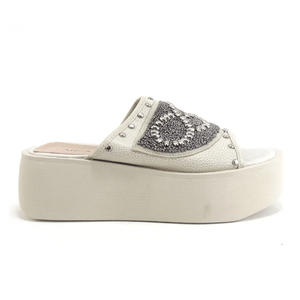 Zuecos Mujer Anca&Co Ailen Con Plataforma Hueso