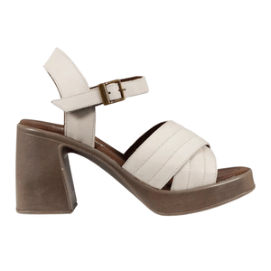Sandalias Citadina Mujer Elo Tiza Con Taco