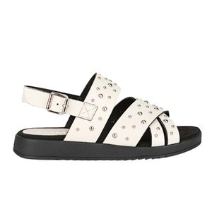 Sandalias Viamo Mujer Golden De Cuero Con Tachas