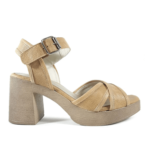Sandalias Zuca Mujer Taco Alto Faja Cruzada