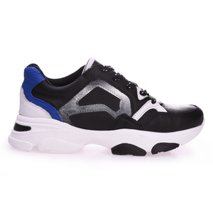 Zapatillas Zuca Mujer Urbanas Negro Plateado