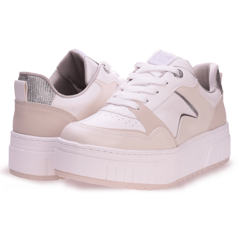 Zapatillas blancas con online plataformas