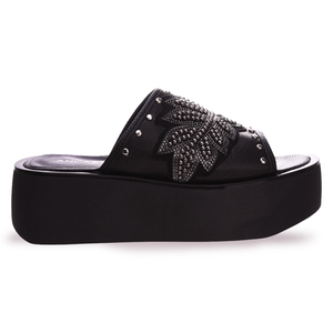 Zuecos Mujer Anca&Co Ailen Con Plataforma Negros
