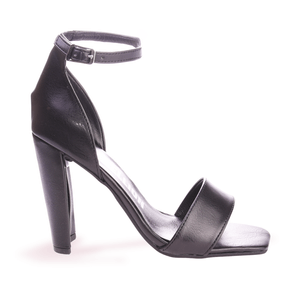 Sandalias Rebellion Mujer Lali Taco Fino Negras