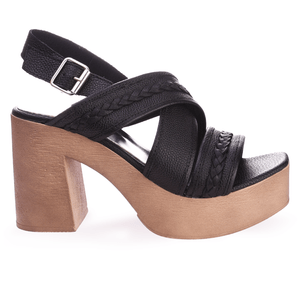 Sandalias Zuca Mujer Taco Alto Faja Ancha