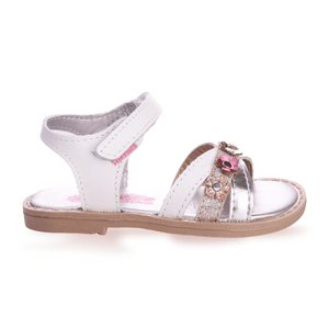 Sandalias Titanitos Niñas SN29 Blancas Con Abrojo