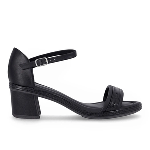 Sandalias Piccadilly Mujer Paola Negros Talon Cerrado Y Pulsera