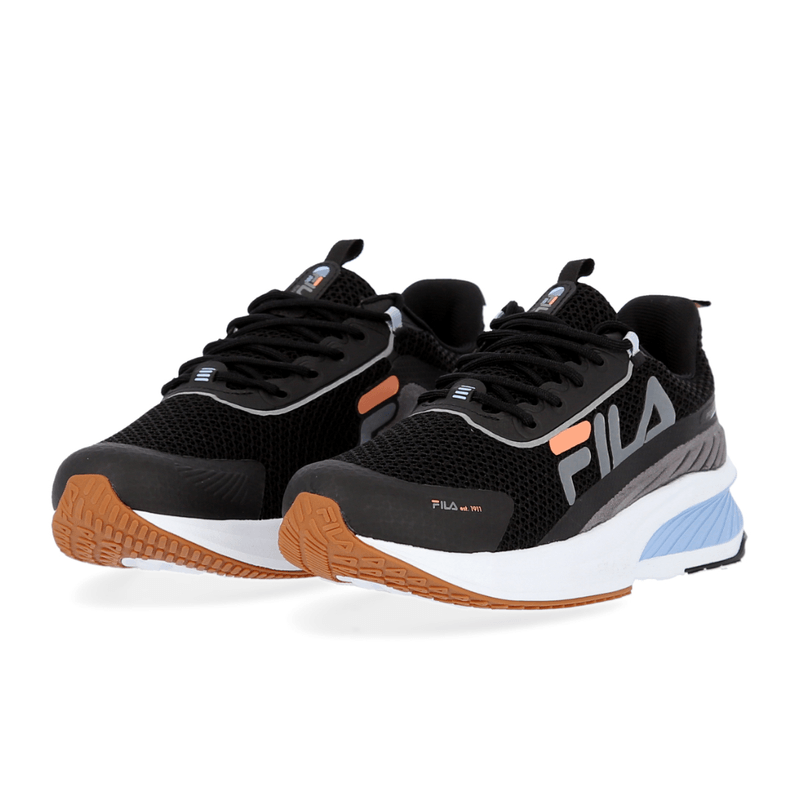 Zapatillas negras fila online mujer