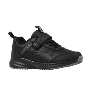 Zapatillas Footy Niños Stanford Colegial Negras Velcro Ultraliviana