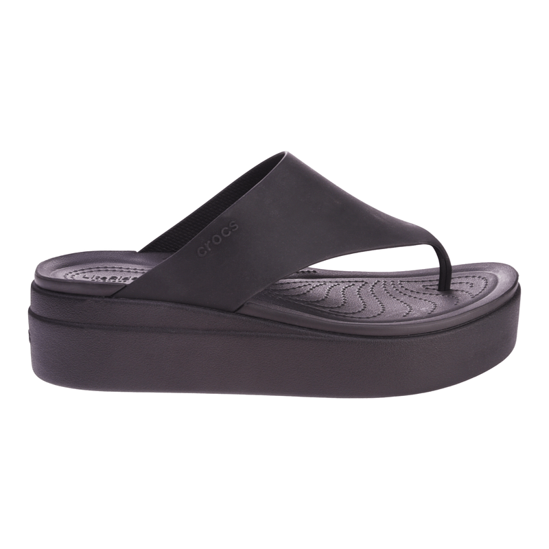 Ojotas Crocs Mujer Brooklyn Flip Negras