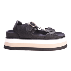 Sandalias Ozara Mujer Con Plataforma Negras