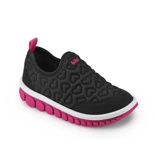 Zapatillas Bibi Niñas Sin Cordones Negras Con Rosa