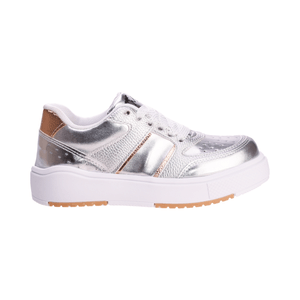 Zapatillas Mail Nena Pia Con Plataforma Plata