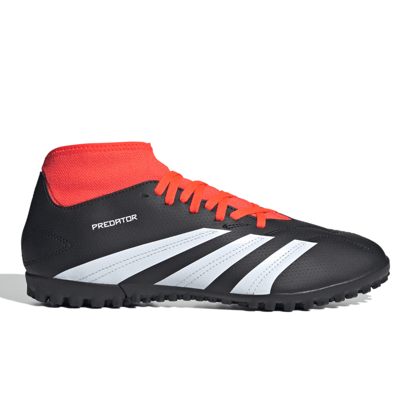 Botines Adidas Predator Club Tf Con Media Ajustable Negra