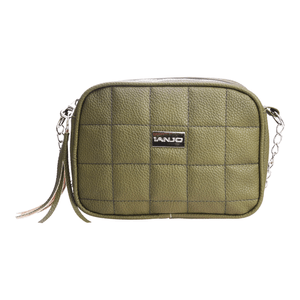 Cartera Ianjo Con Cadena Canelo Verde