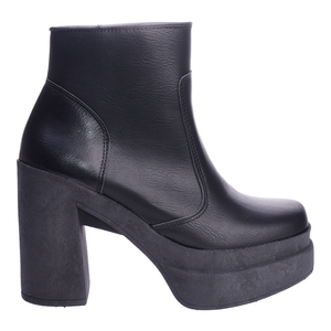 Botinetas Mujer New-K Taco Alto Negra