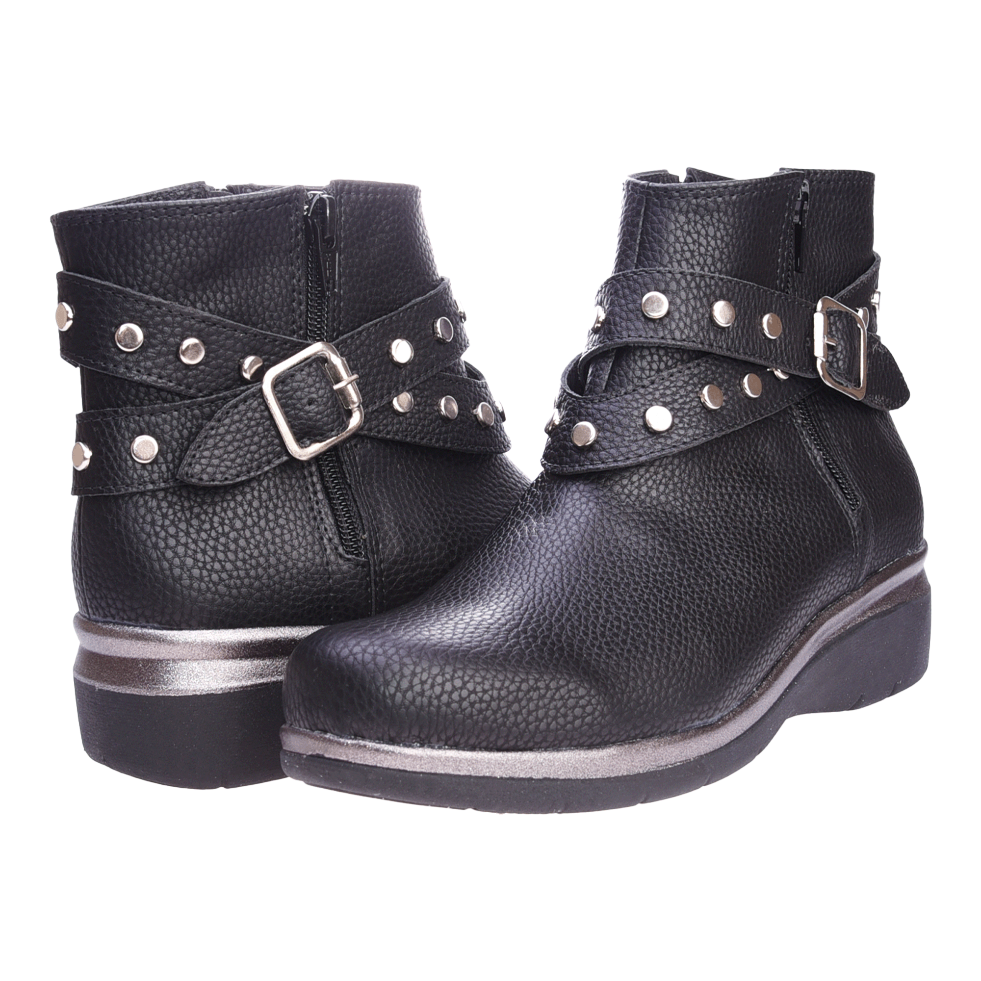 Botinetas Mujer Siris Taco Chino Cinturon Vallejo Calzados Tienda  Oficial Online