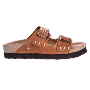 Zuecos Birk Claris Mujer Marina Con Hebillas Y Tachas