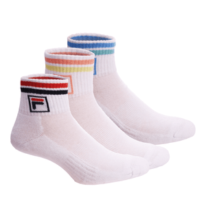 Medias Fila Tenis Atp Blanca Cortas Pack X3