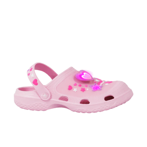 Zuecos Footy Nena Heart Rainbow Con Luz Rosa
