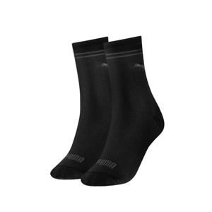 Medias Pumas Negras Largas Pack X2 Mujer