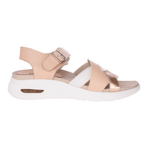 Sandalias Zuca Mujer Fajas Cruzadas Nude