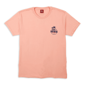 Remera Freekick Hombre Hawai Surf Manga Corta Naranja